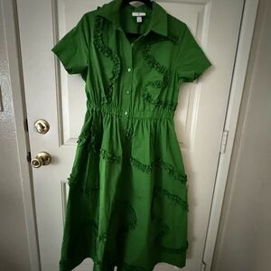 Kate Spade Vibrant Green Midi Dress